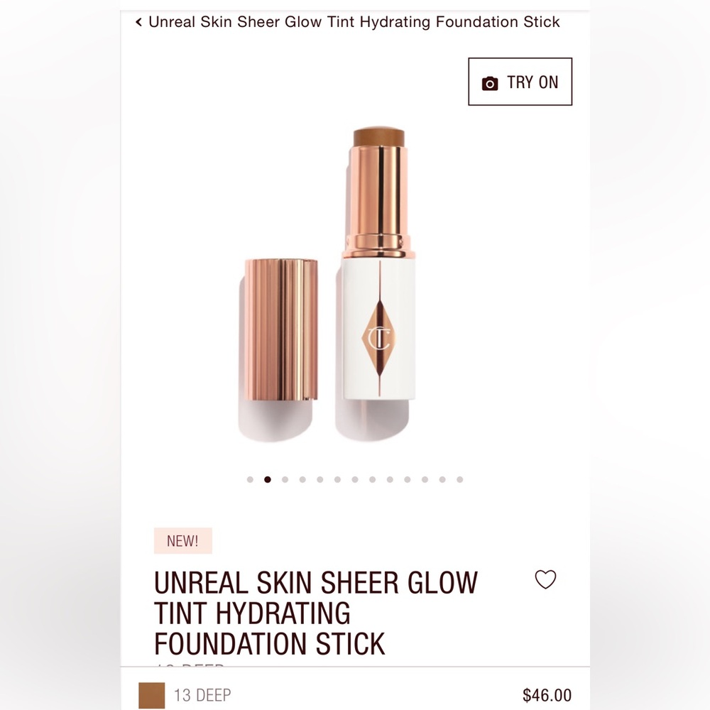 Charlotte Tilbury Unreal Skin Sheer Glow Tint Hydrating Foundation Stick